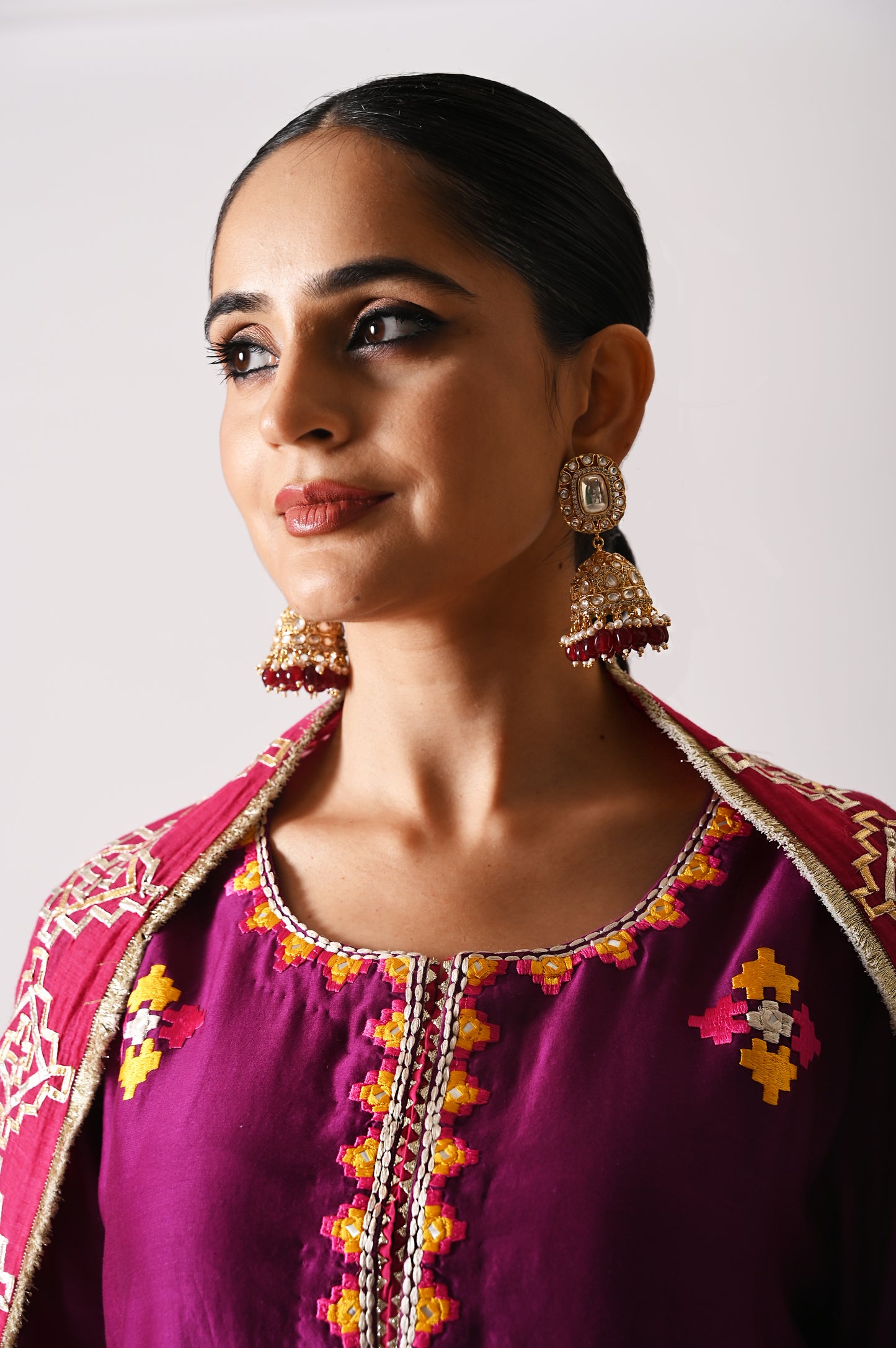 Patola - Short Kurta Set - Purple