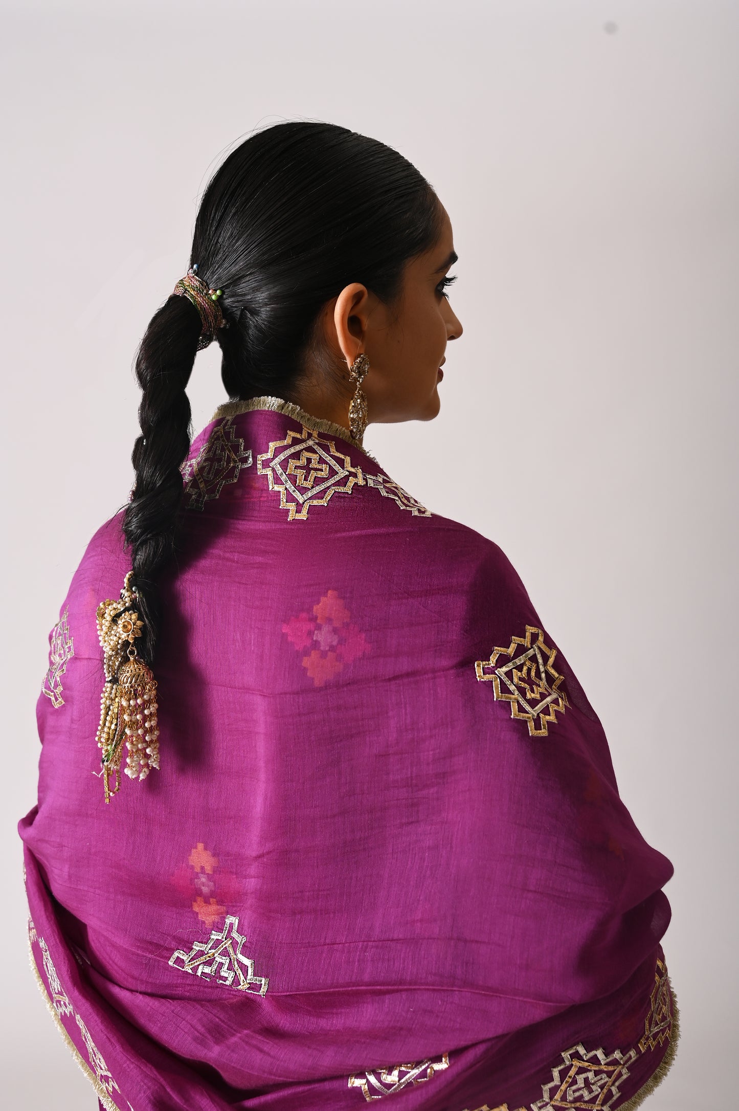 Patola - Long Kurta Set - Purple