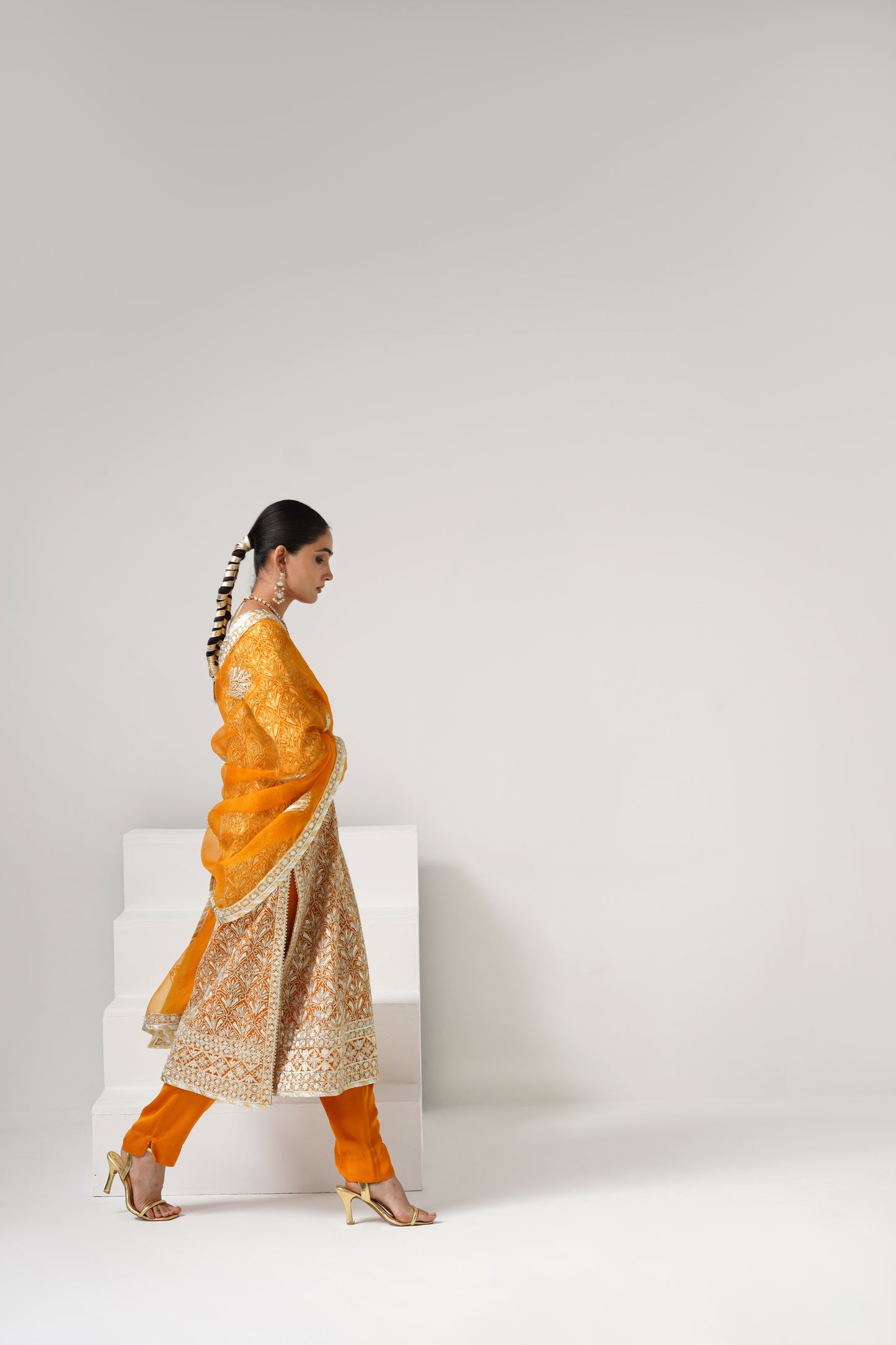 Dilruba - Long Kurta Set - Yellow