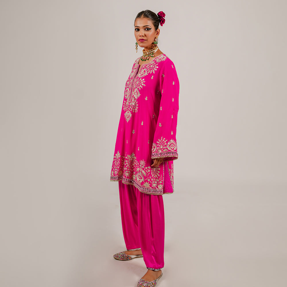 Shay - Short Kurta Set - Pink