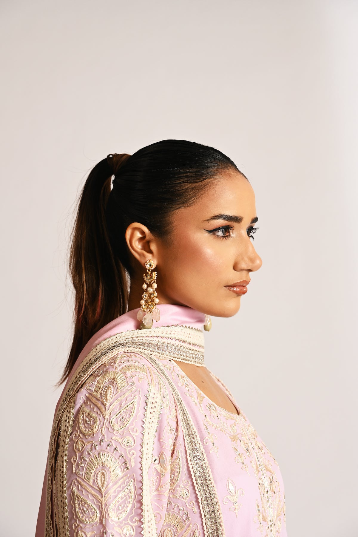 Amyra - Short Kurta Set - Pink
