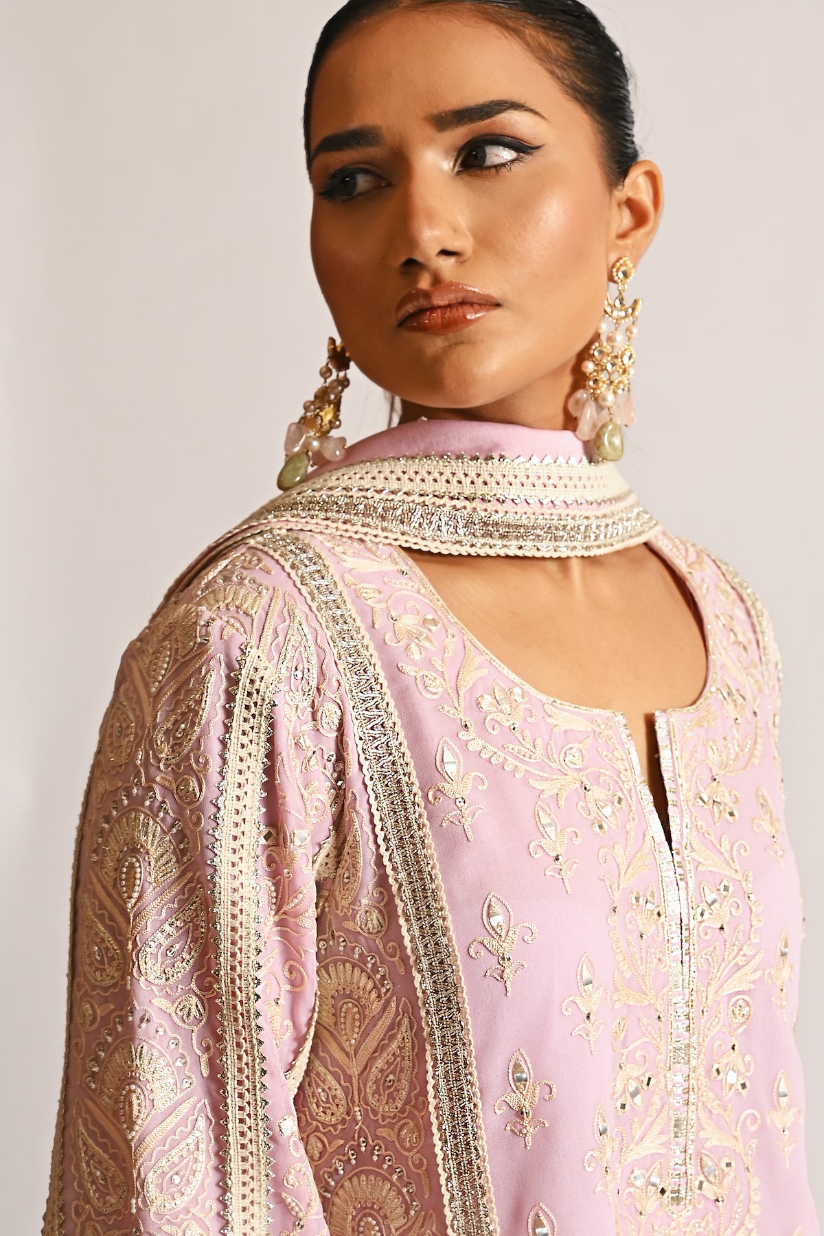 Amyra - Short Kurta Set - Pink
