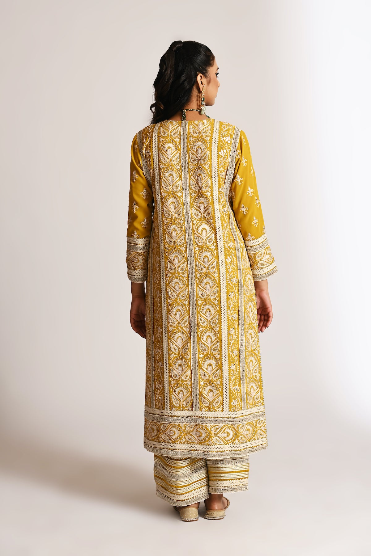 Amyra - Long Kurta Set - Yellow