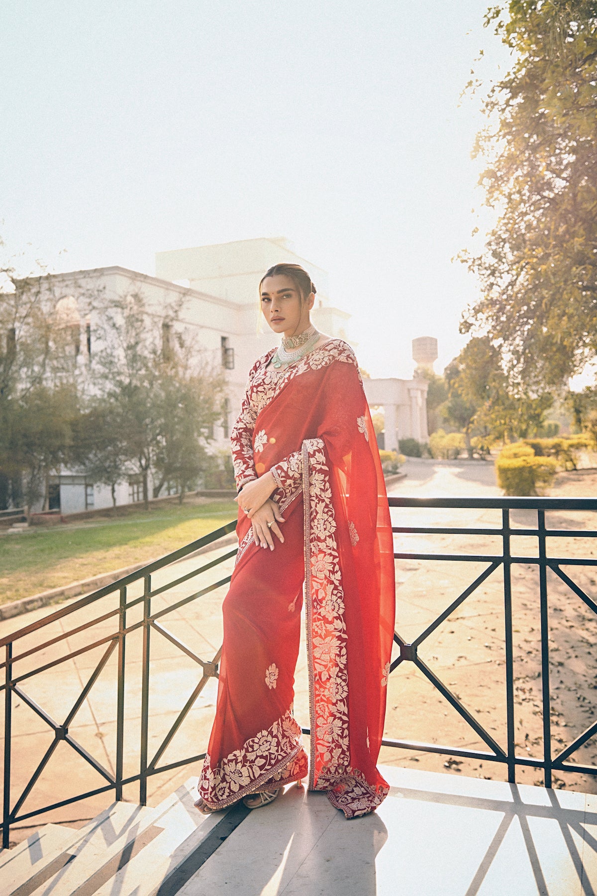 Nazrana - Flower Jaal Saree