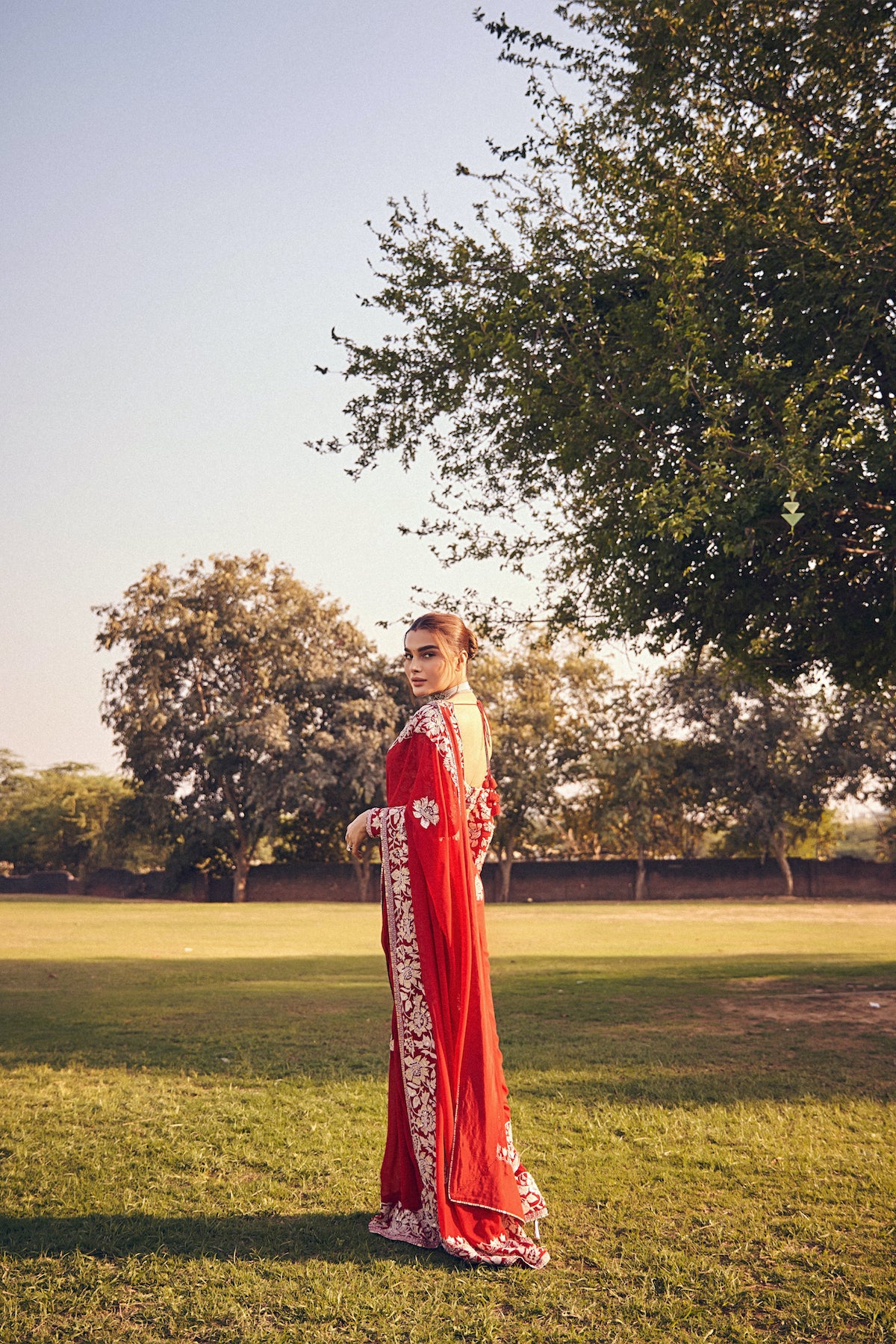 Nazrana - Flower Jaal Saree