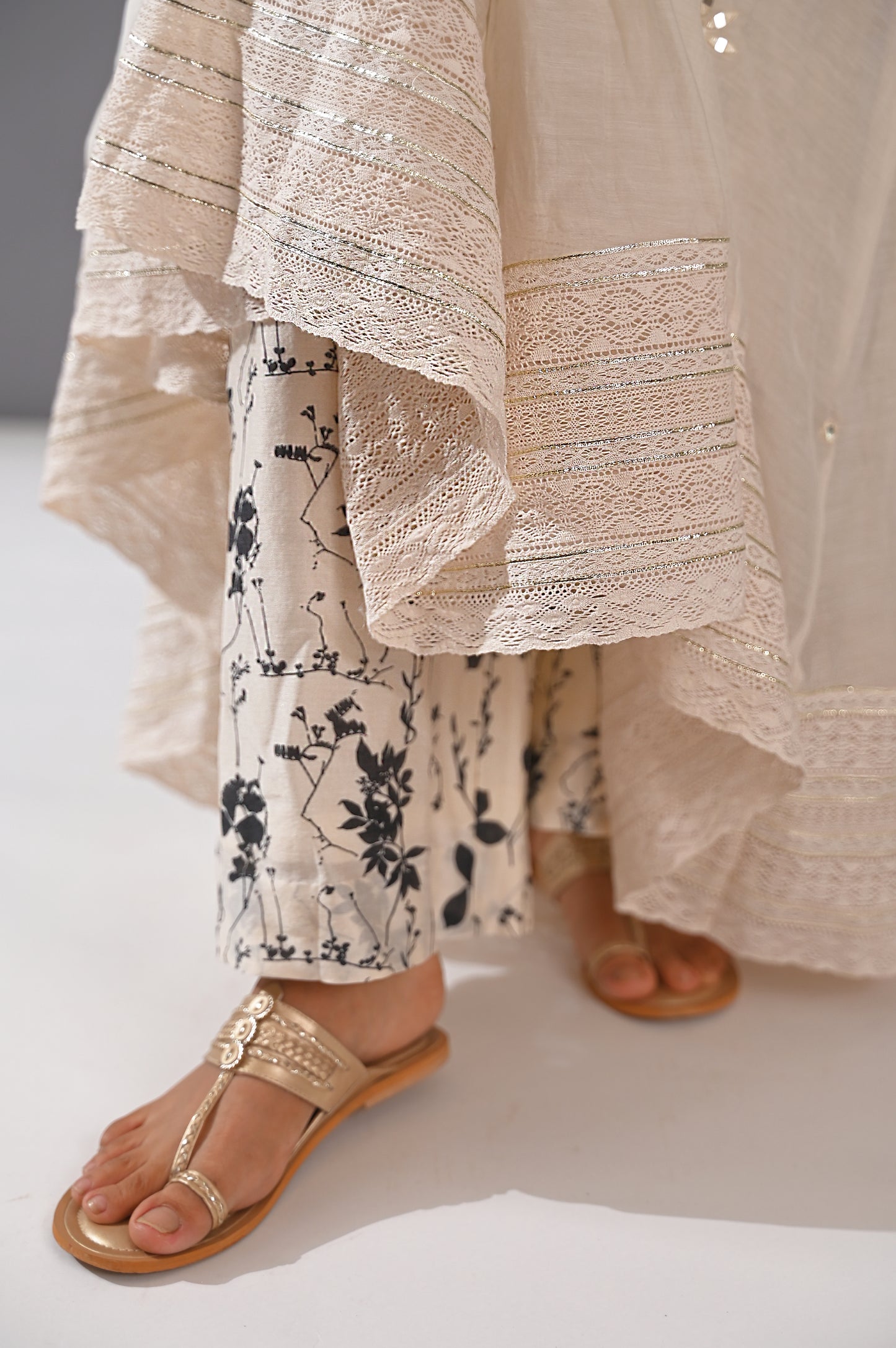 Chandni - Side Geather Kalidar Set