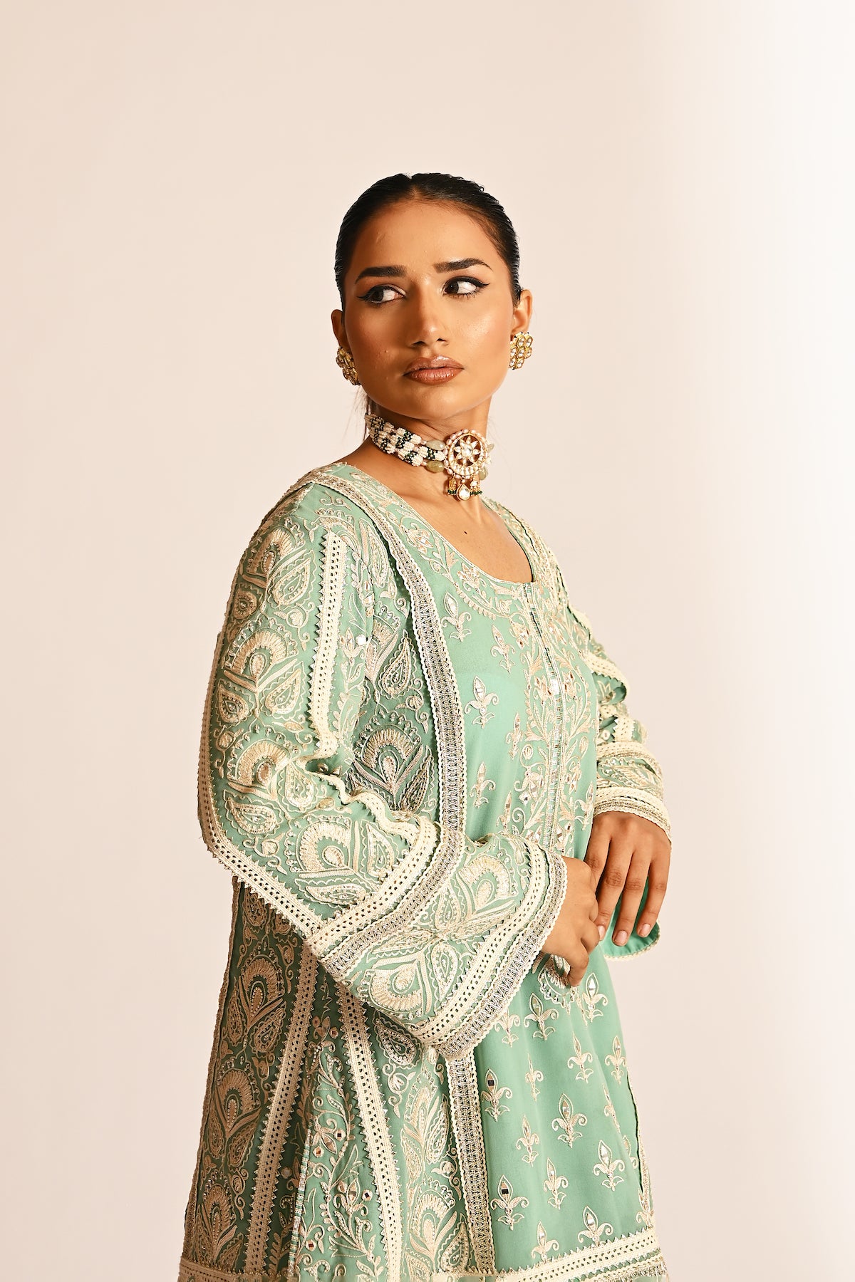 Amyra - Short Kurta Set - Aqua
