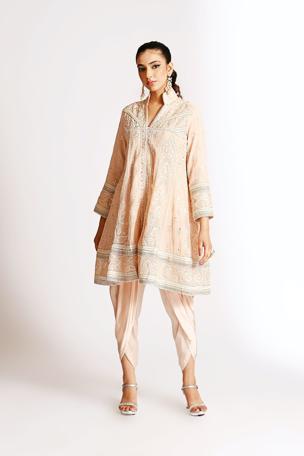 Amyra - Baby Doll with Tulip Pants - Ivory