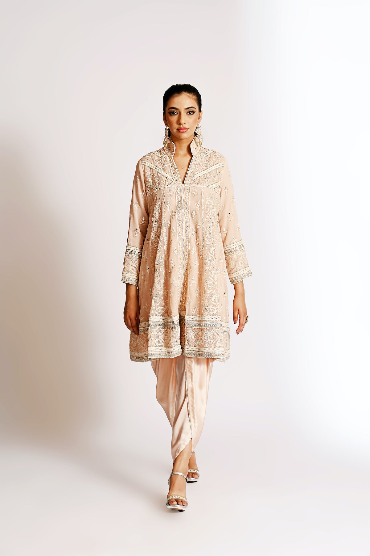 Amyra - Baby Doll with Tulip Pants - Ivory