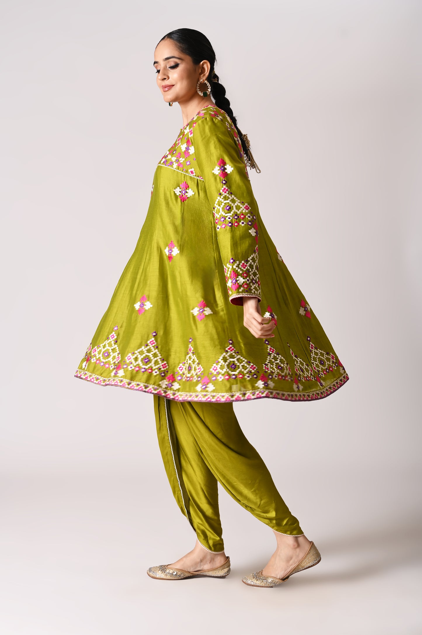 Patola - Baby Doll - Mehndi Green