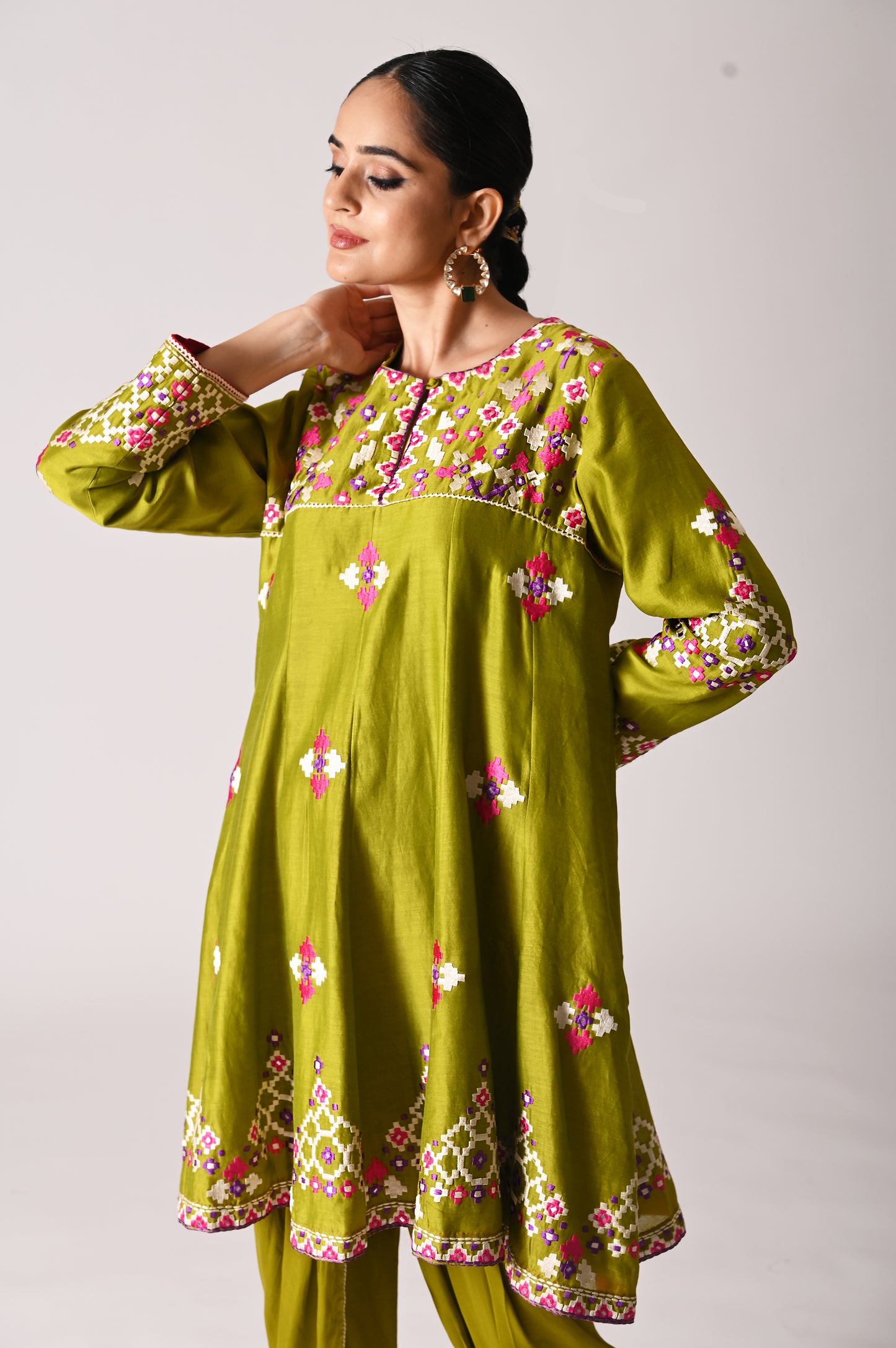 Patola - Baby Doll - Mehndi Green