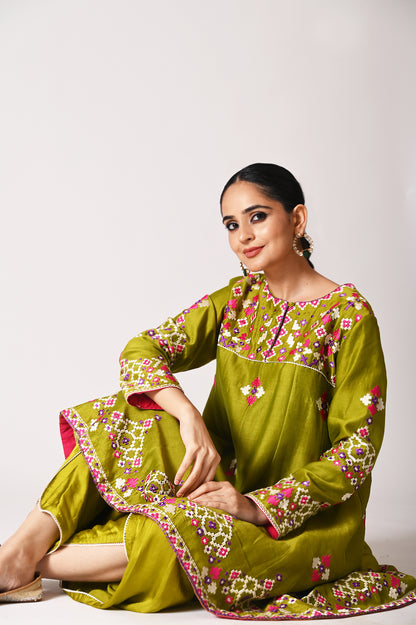 Patola - Baby Doll - Mehndi Green