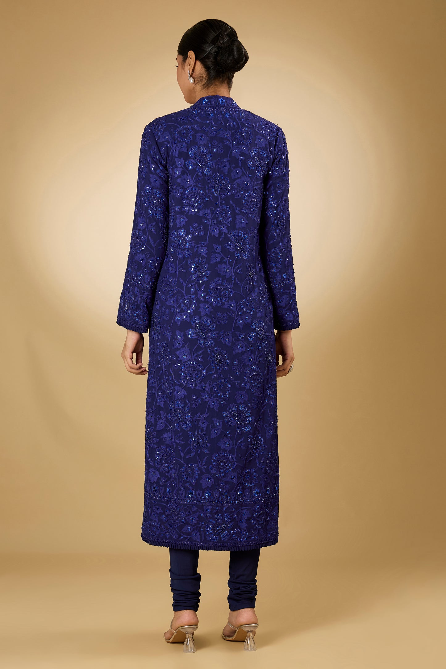 Flower Jal - Tone On Tone - Long Kurta Set