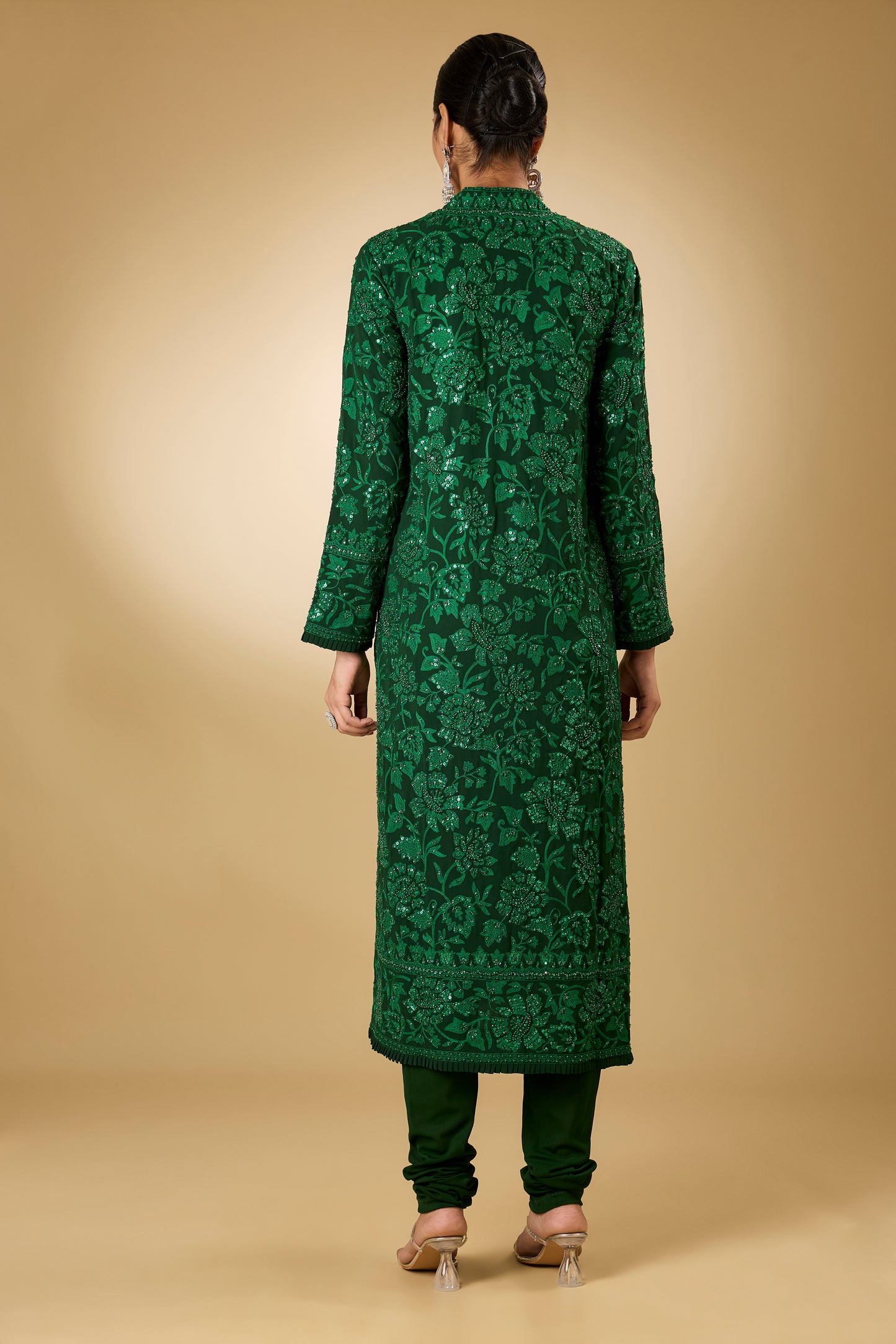 Flower Jal - Tone On Tone - Long Kurta Set