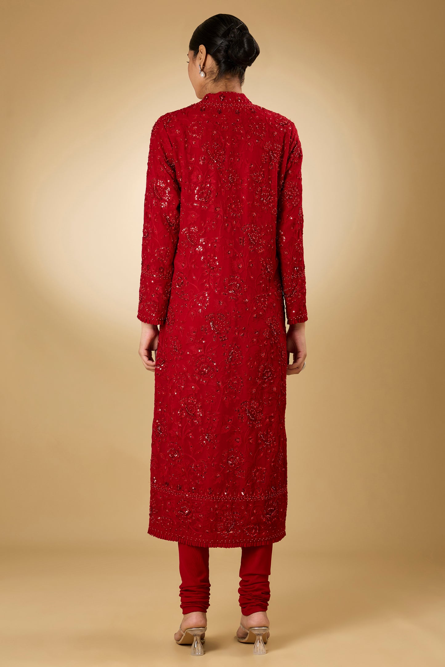 Flower Jal - Tone On Tone - Long Kurta Set