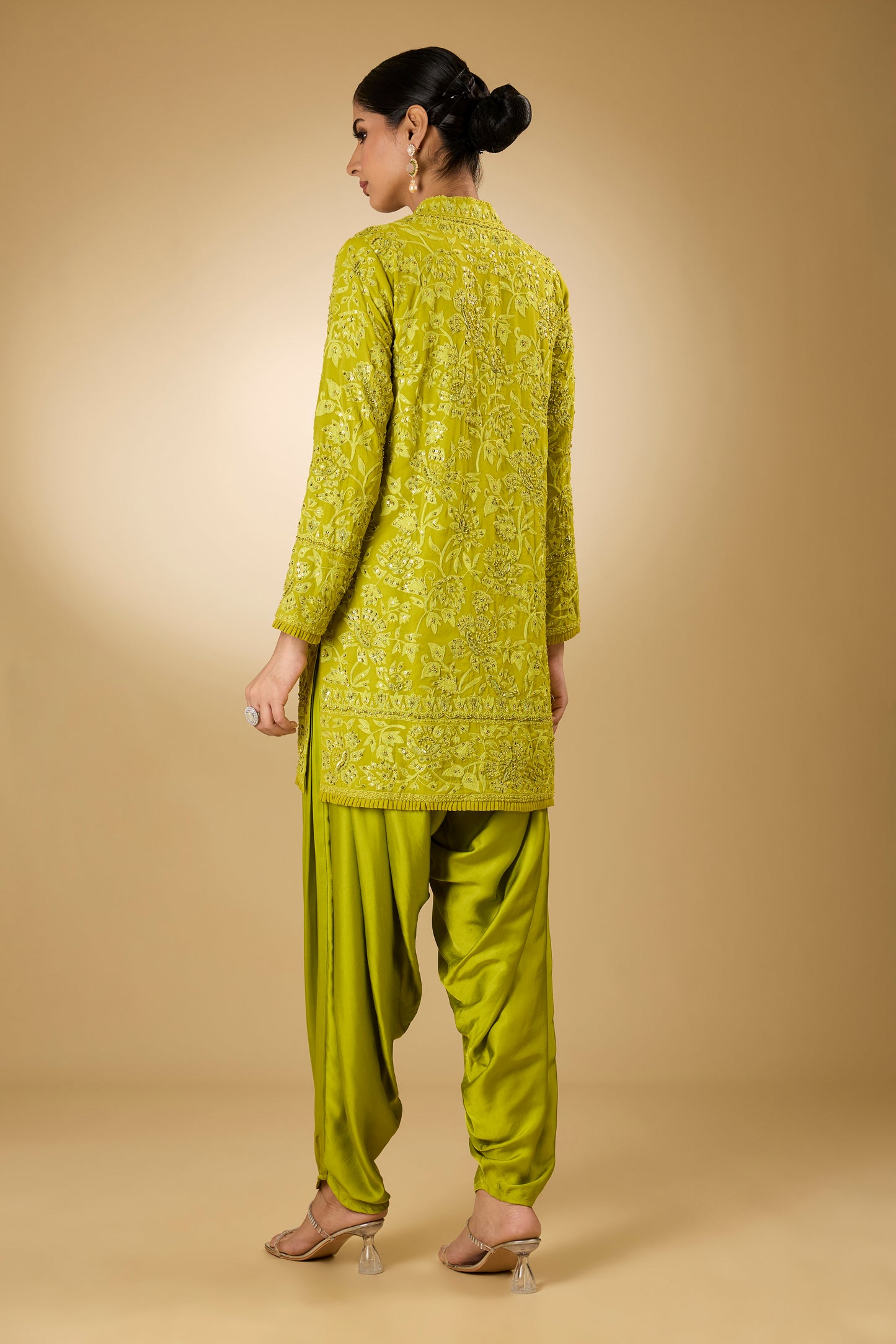 Flower Jal - Tone On Tone - Short Kurta Set