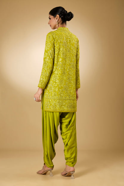 Flower Jal - Tone On Tone - Short Kurta Set