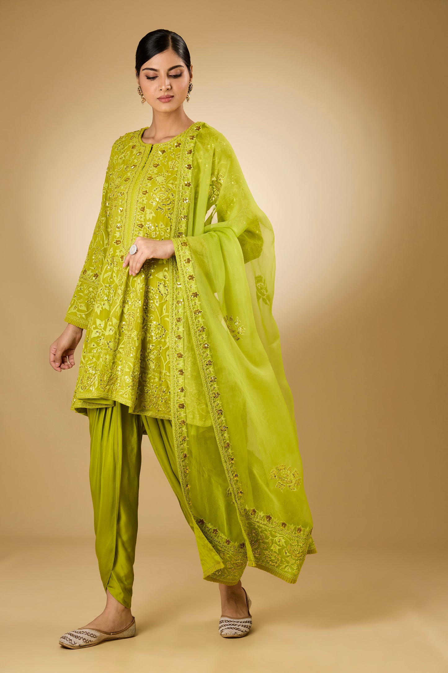 Flower Jal - Tone On Tone - Kalidaar Set