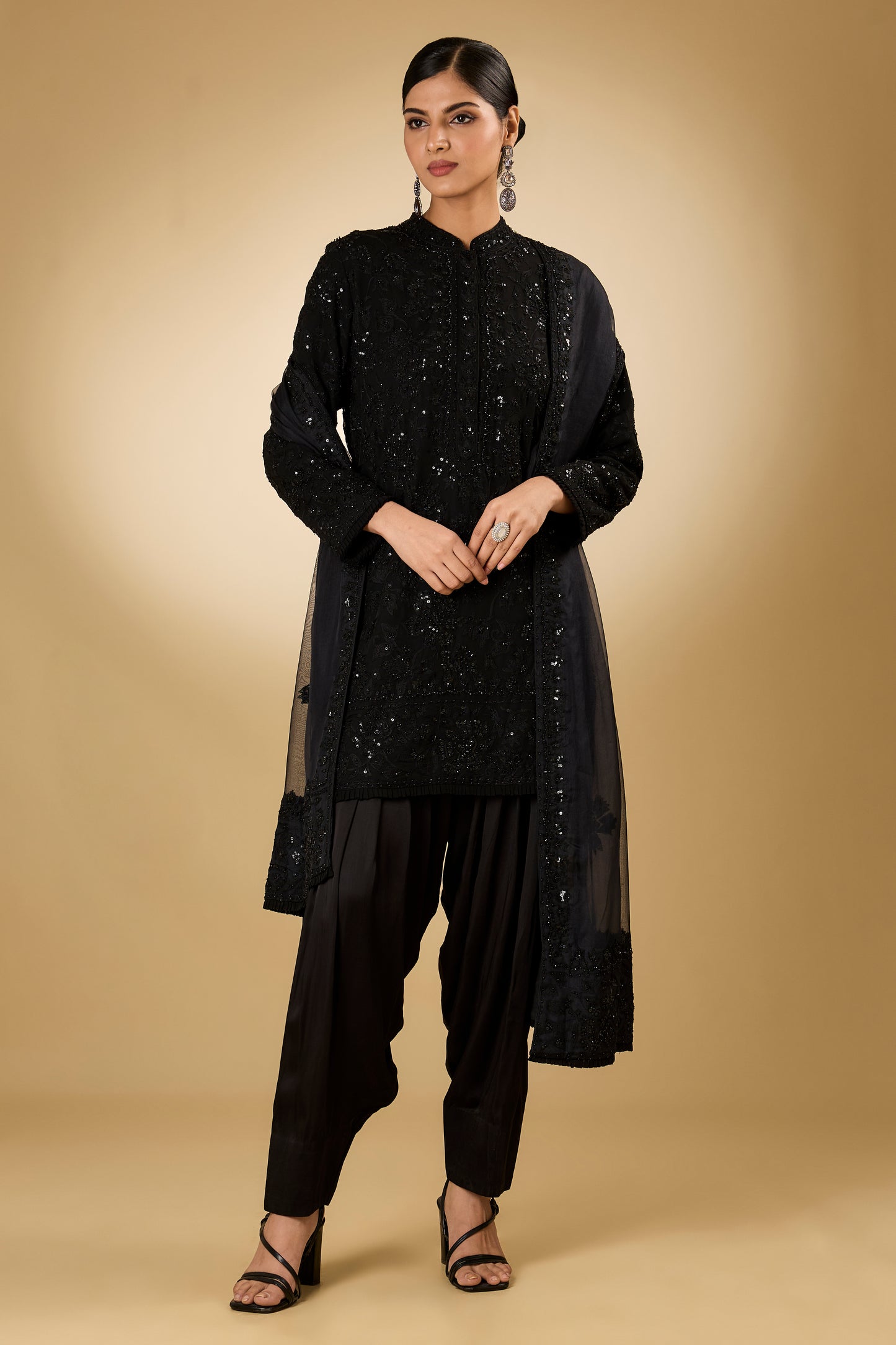 Flower Jal - Tone On Tone - Short Kurta Set