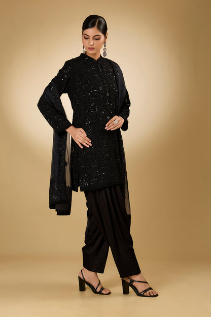 Flower Jal - Tone On Tone - Short Kurta Set