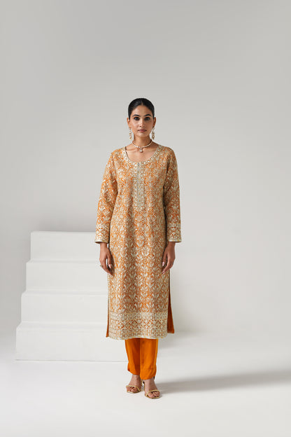Dilruba - Long Kurta Set - Yellow