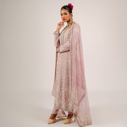 Shay - Long Kurta Set - Lavender