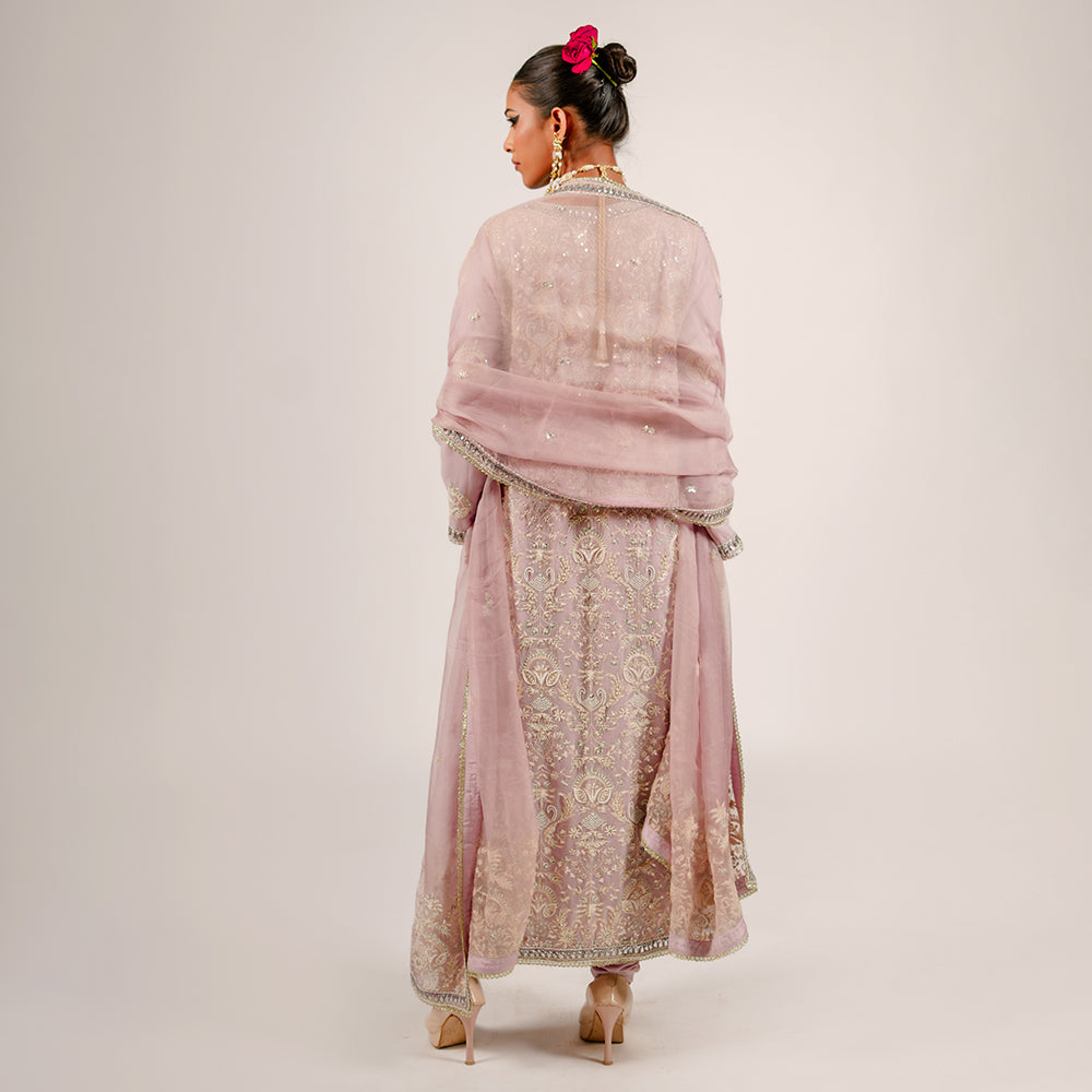 Shay - Long Kurta Set - Lavender