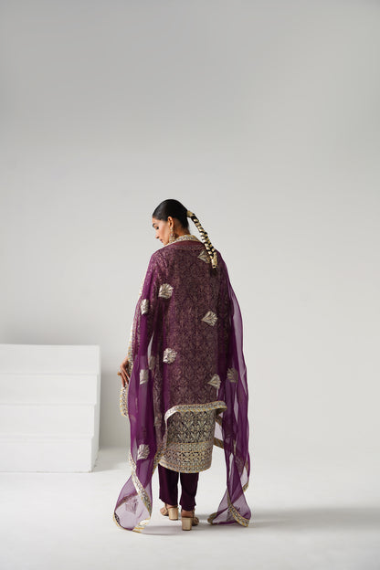 Dilruba - Long Kurta Set - Purple