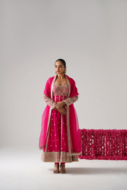 Dilruba - Kalidaar Set - Pink