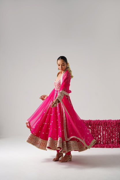 Dilruba - Kalidaar Set - Pink
