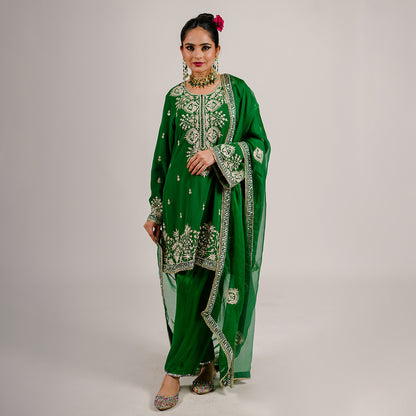 Shay - Short Kurta Set - Green
