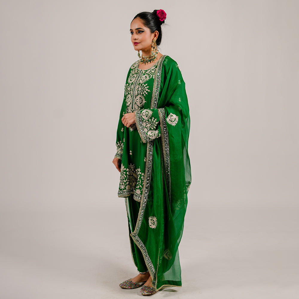 Shay - Short Kurta Set - Green