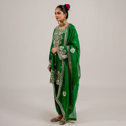 Shay - Short Kurta Set - Green