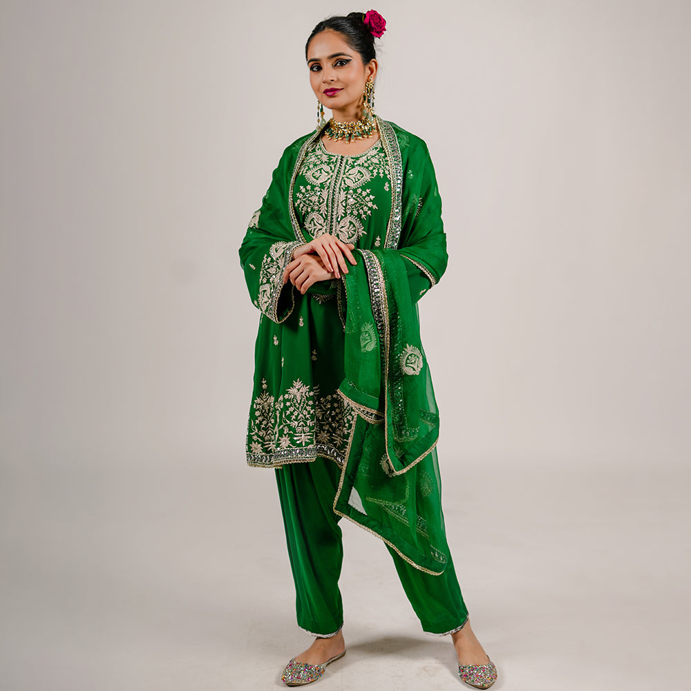Shay - Short Kurta Set - Green