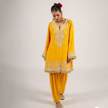 Shay - Short Kurta Set - Yellow
