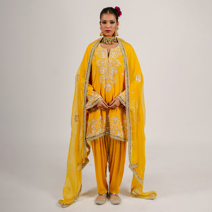 Shay - Short Kurta Set - Yellow