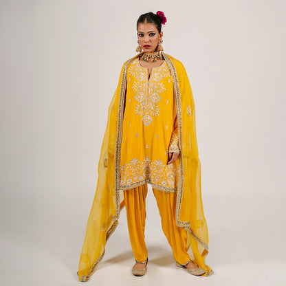 Shay - Short Kurta Set - Yellow