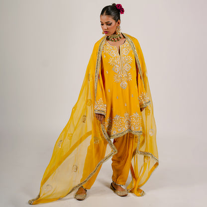 Shay - Short Kurta Set - Yellow