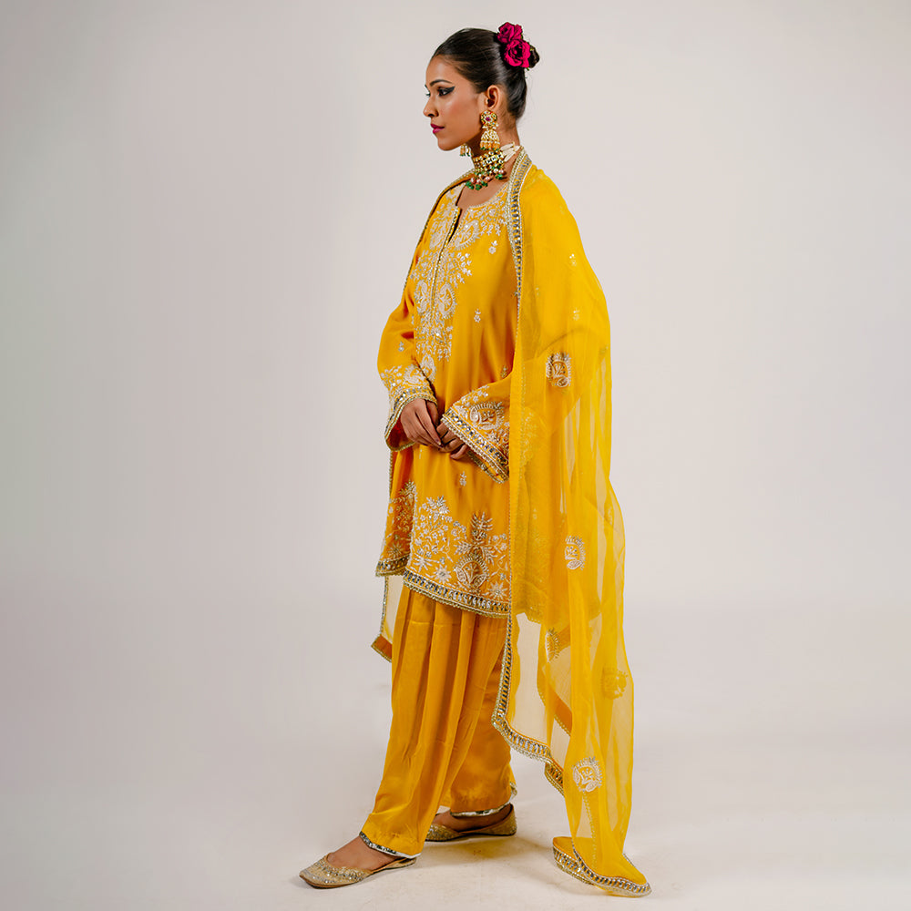 Shay - Short Kurta Set - Yellow