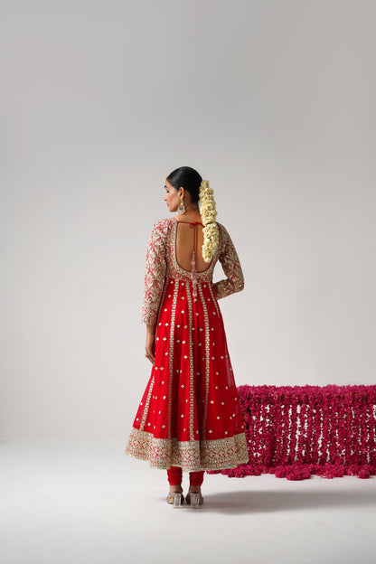 Dilruba - Kalidaar Set - Red