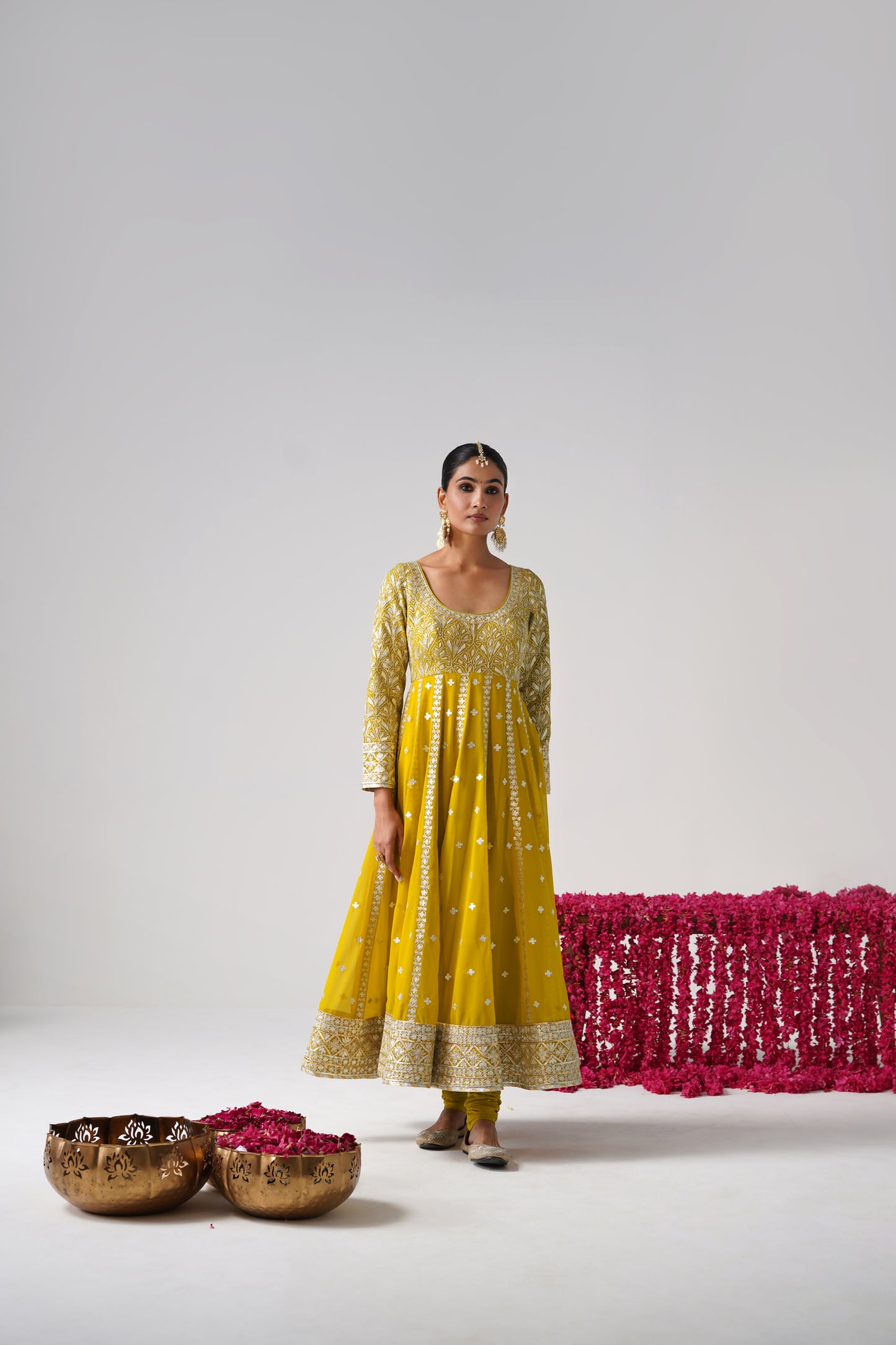 Dilruba - Kalidaar Set - Yellow