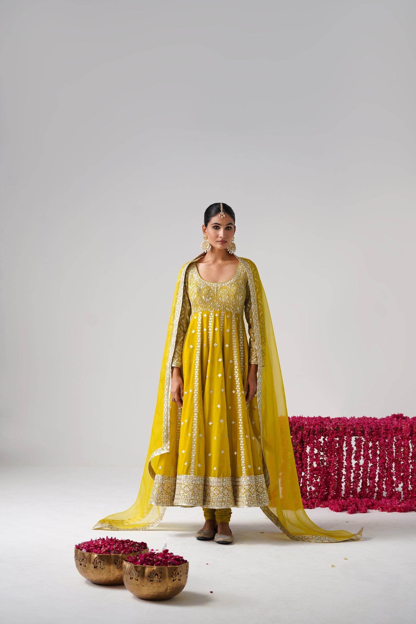 Dilruba - Kalidaar Set - Yellow