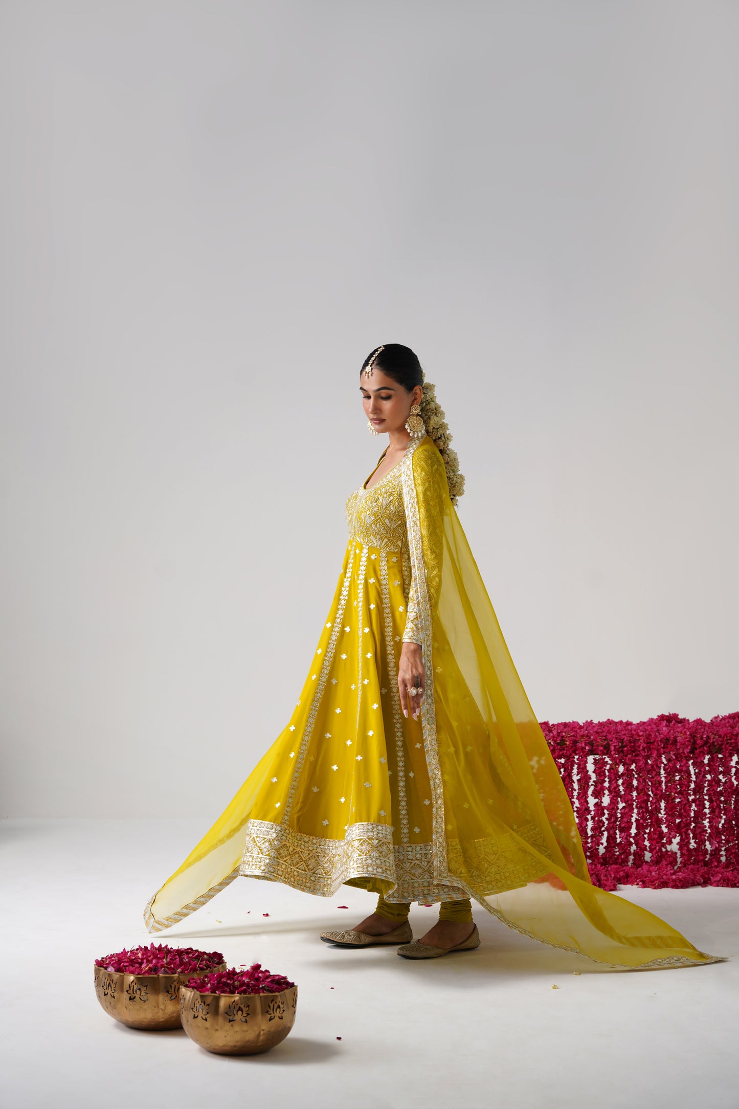 Dilruba - Kalidaar Set - Yellow