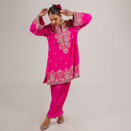 Shay - Short Kurta Set - Pink