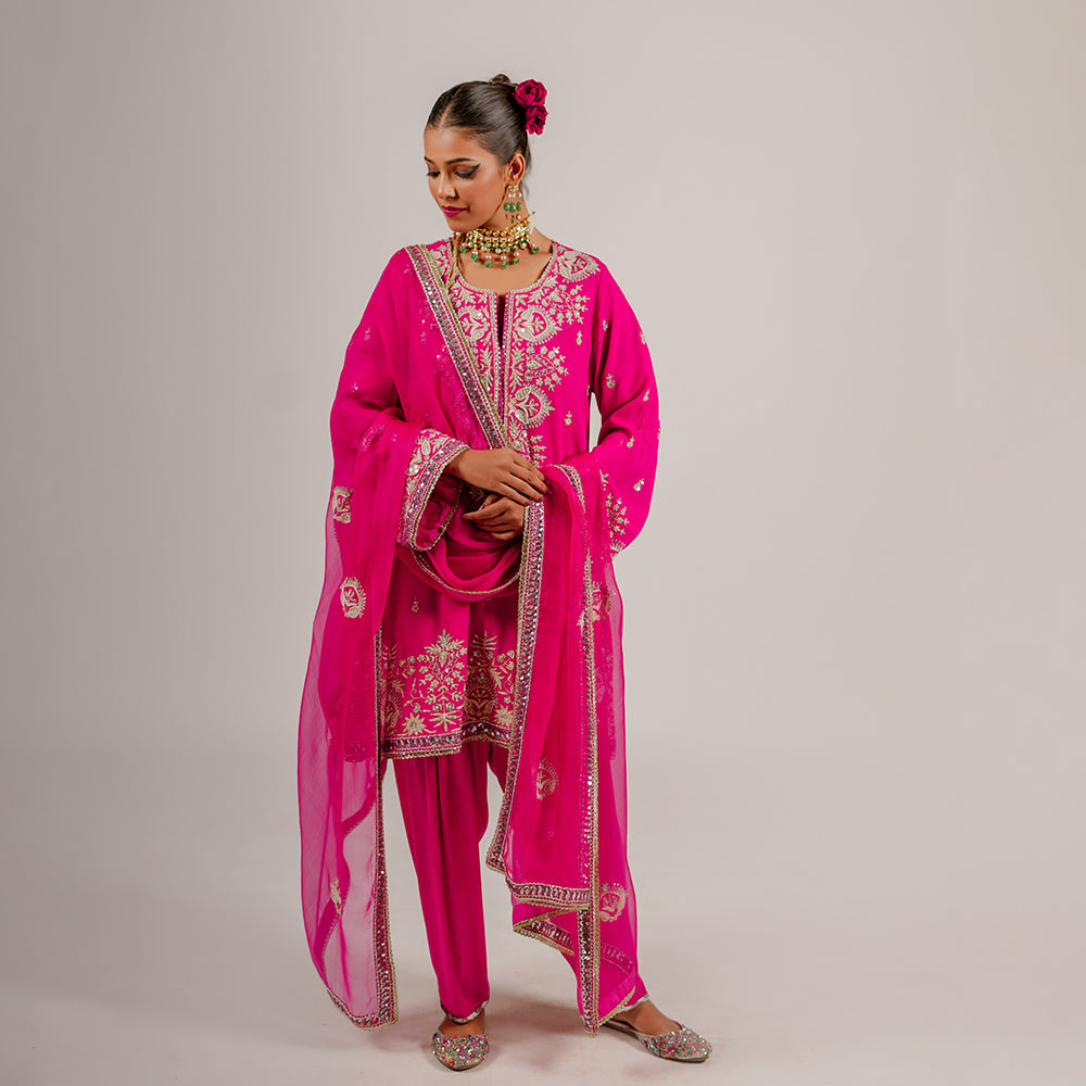 Shay - Short Kurta Set - Pink