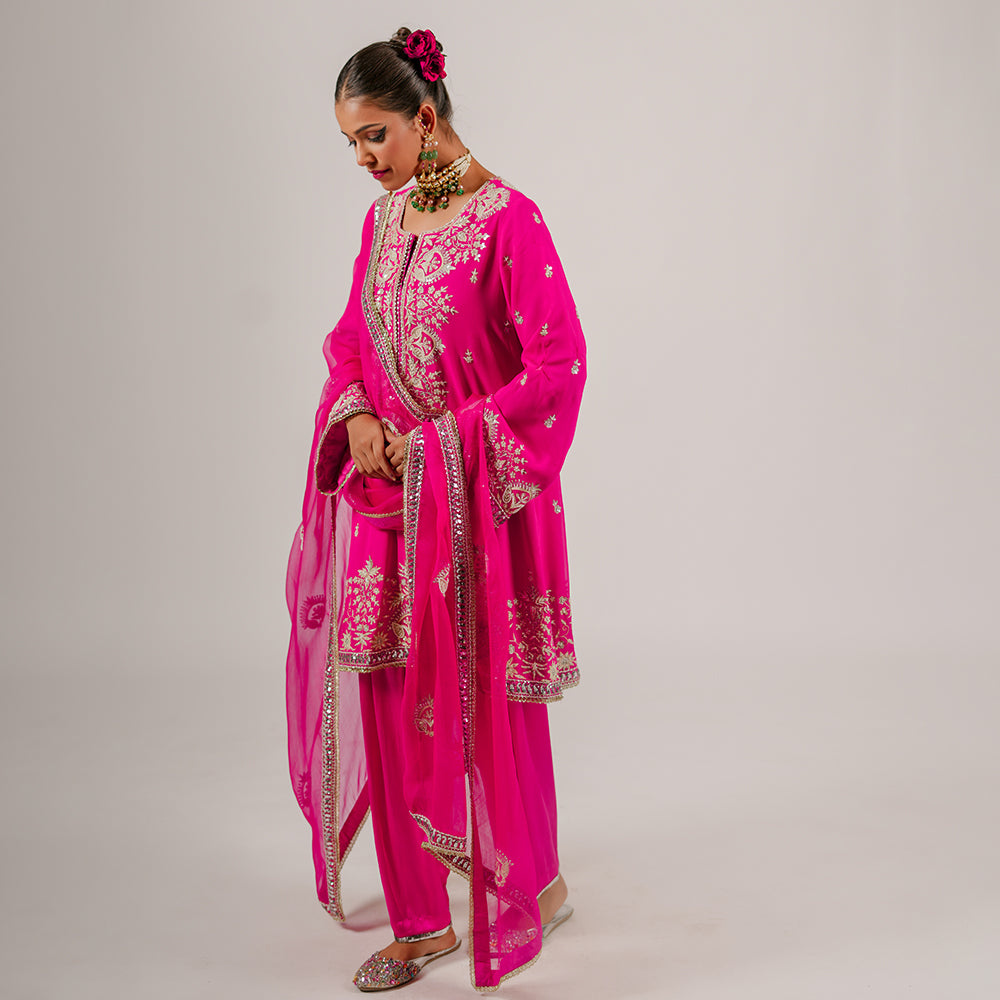Shay - Short Kurta Set - Pink