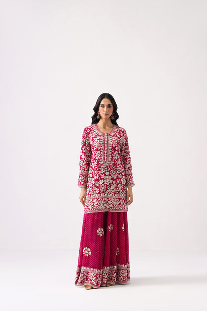 Nazrana 2.0 - Short Kurta Sharara Set