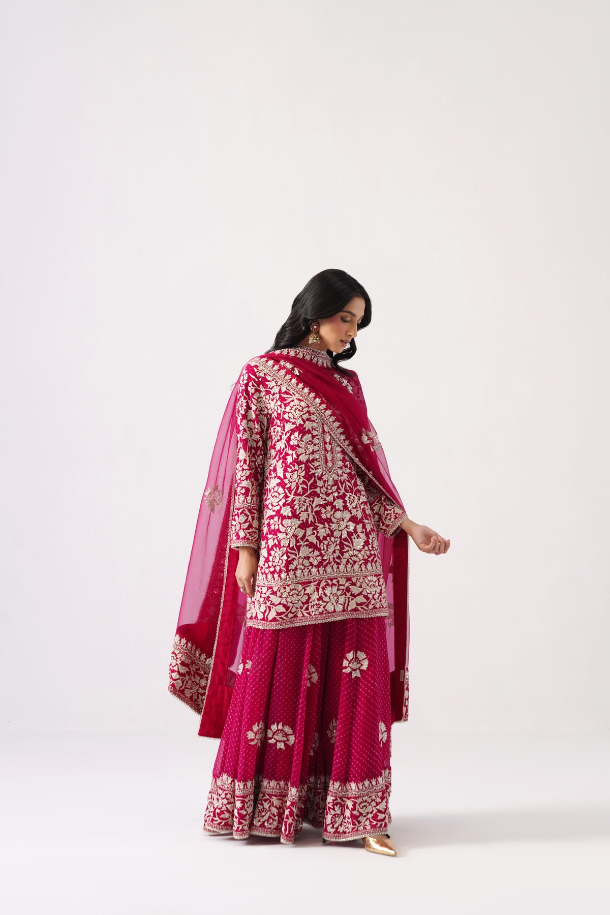 Nazrana 2.0 - Short Kurta Sharara Set