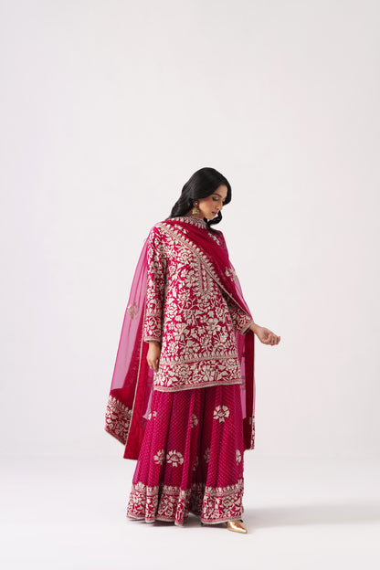 Nazrana 2.0 - Short Kurta Sharara Set