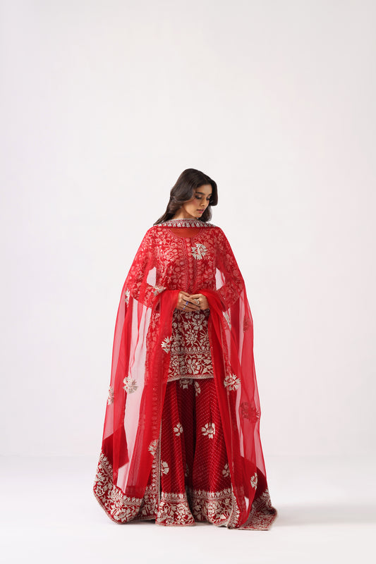 Nazrana 2.0 - Short Kurta Sharara Set